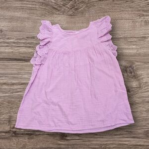 NWT Lavender Ruffle Sleeves Top GIrls Size 14